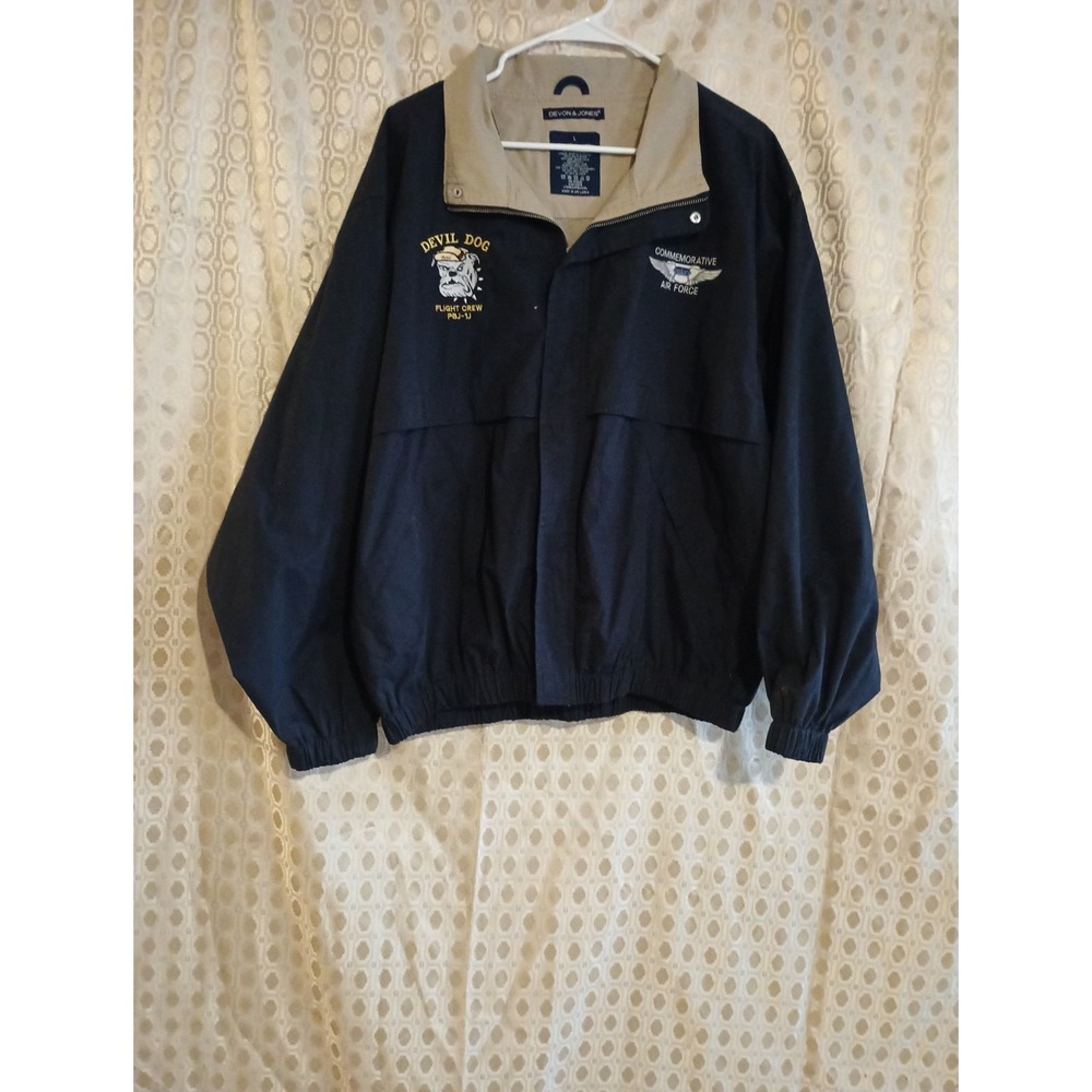 Vintage Conmemorative AIR FORCE windbreaker  jacket DEVILS DOG FLIGHT CREWPBJ-1J